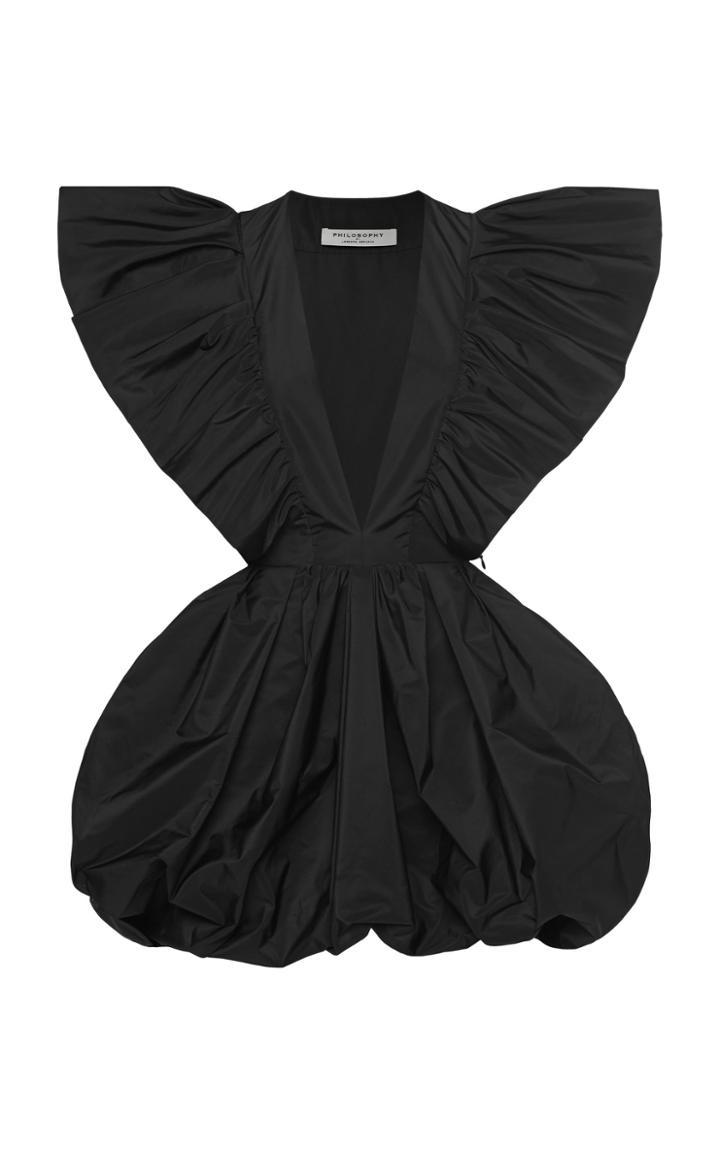 Philosophy Di Lorenzo Serafini Ruffled Taffeta Mini Dress
