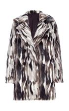 Flow The Label Double Breasted Faux Fur Coat