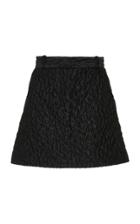 Brandon Maxwell Leopard Cloqu Mini Skirt