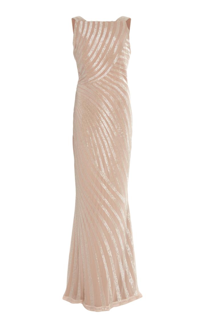 Rachel Gilbert Milla Chiffon Sequin Gown