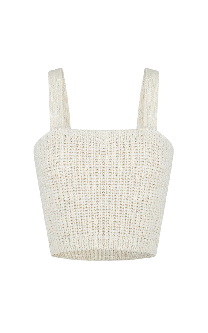 Recto Cotton Ribbed Crop Top