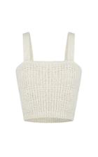 Recto Cotton Ribbed Crop Top