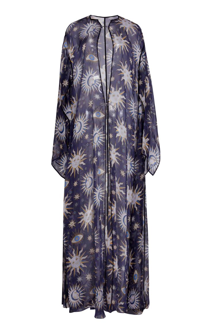 Maison Rabih Kayrouz Printed Muslin Cape Dress