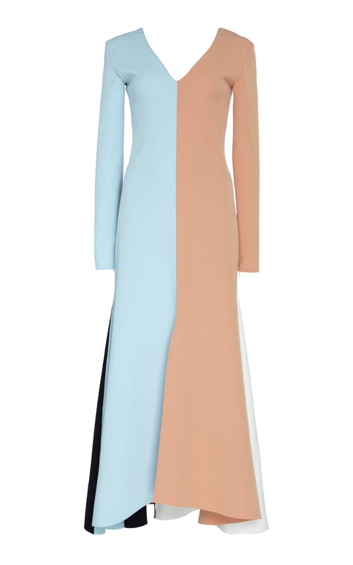 A.w.a.k.e. Mode Contrast Panel Midi Dress