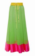 Prabal Gurung Bombo Silk-chiffon Midi Skirt