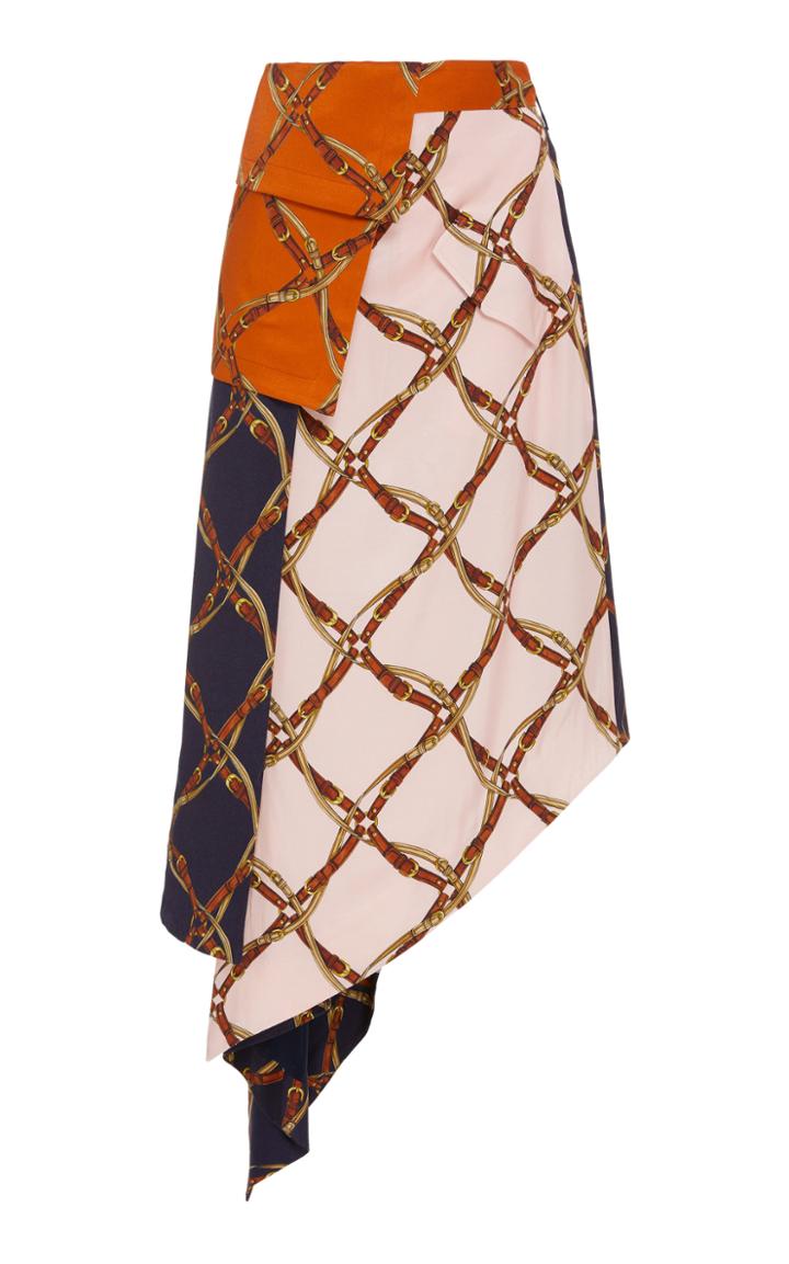 Jonathan Simkhai Saddle Print Handkerchief Skirt