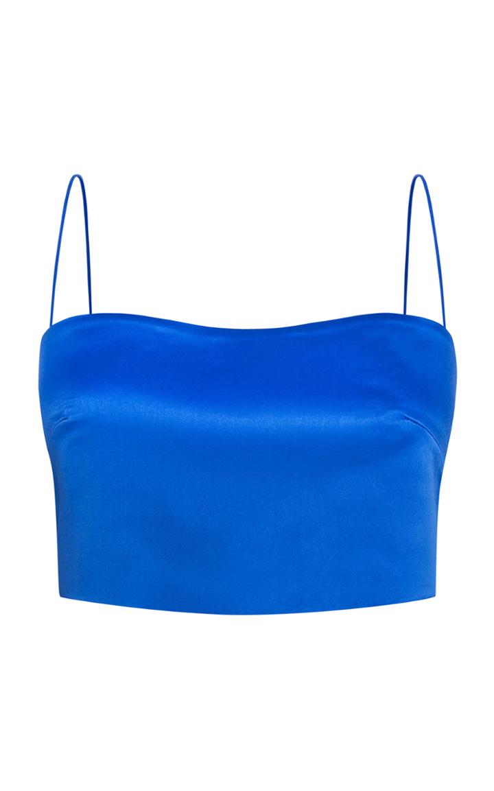 Adriana Iglesias Ada Cropped Silk Top