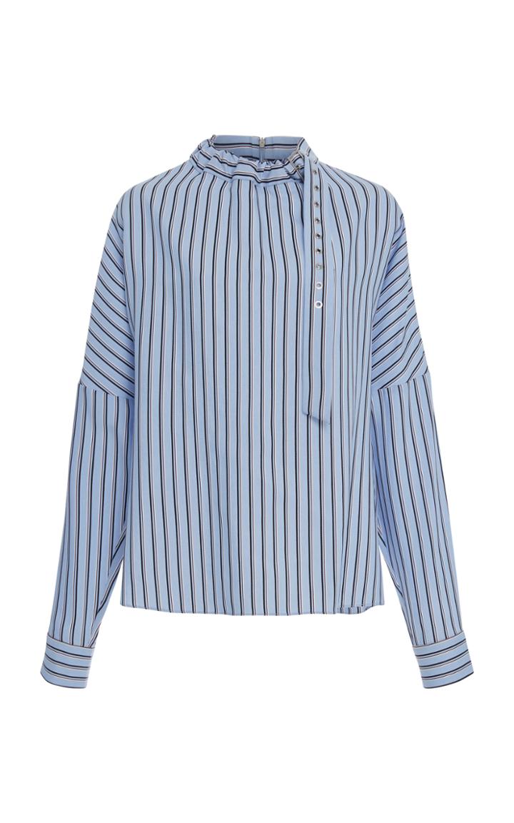 Tibi Buckle Dolman Viscose Top