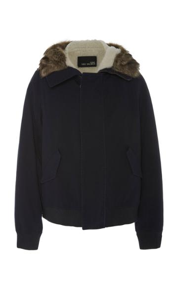 Yves Salomon Paris Shearling-lined Cotton Jacket