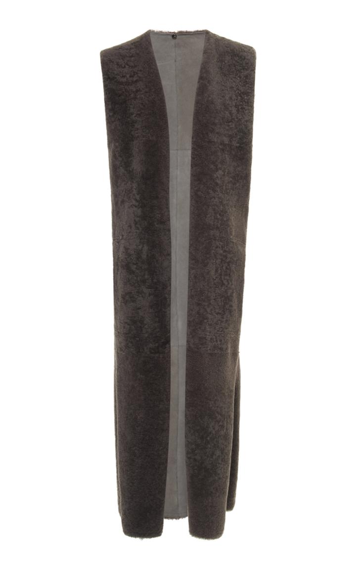 Agnona Reversible Shearling Straight Gilet