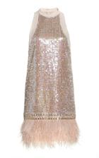 Ralph & Russo Embellished Mini Dress With Feathers