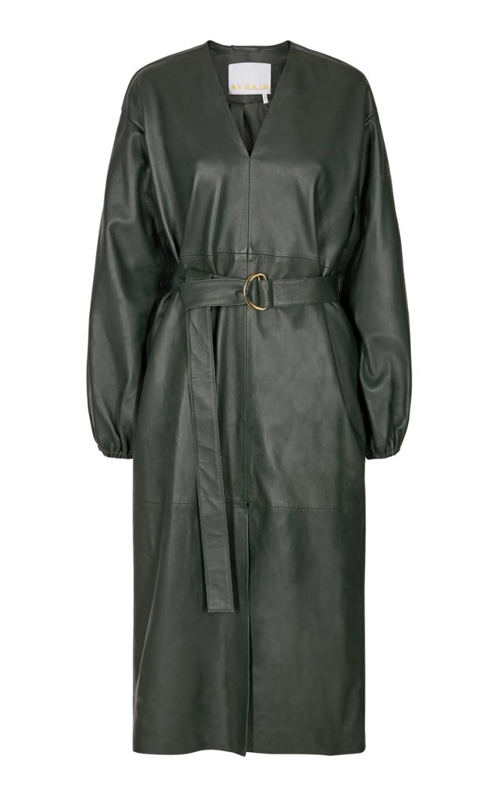 Moda Operandi Remain Vivian Belted Leather Dress