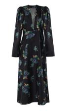 Lake Studio Floral Deep V Midi Dress