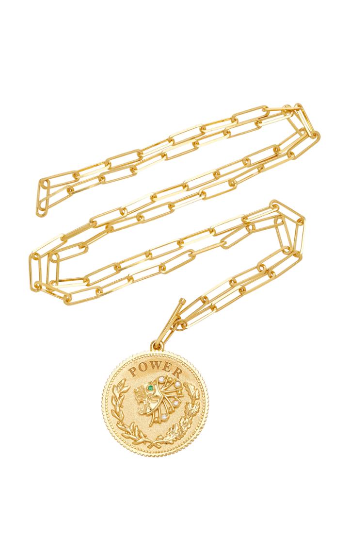Noush Jewelry Shiva Convertible 14k Gold, Emerald And Diamond Necklace
