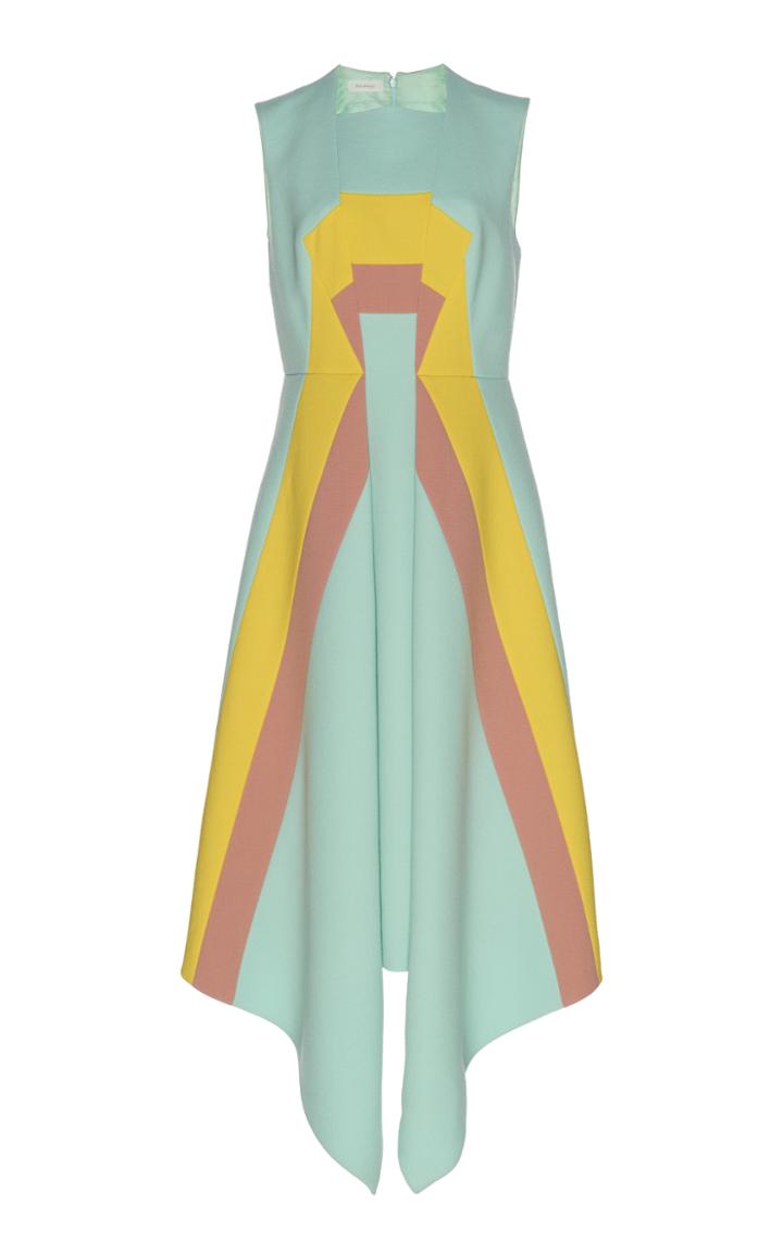 Delpozo Geometric Crpe Dress