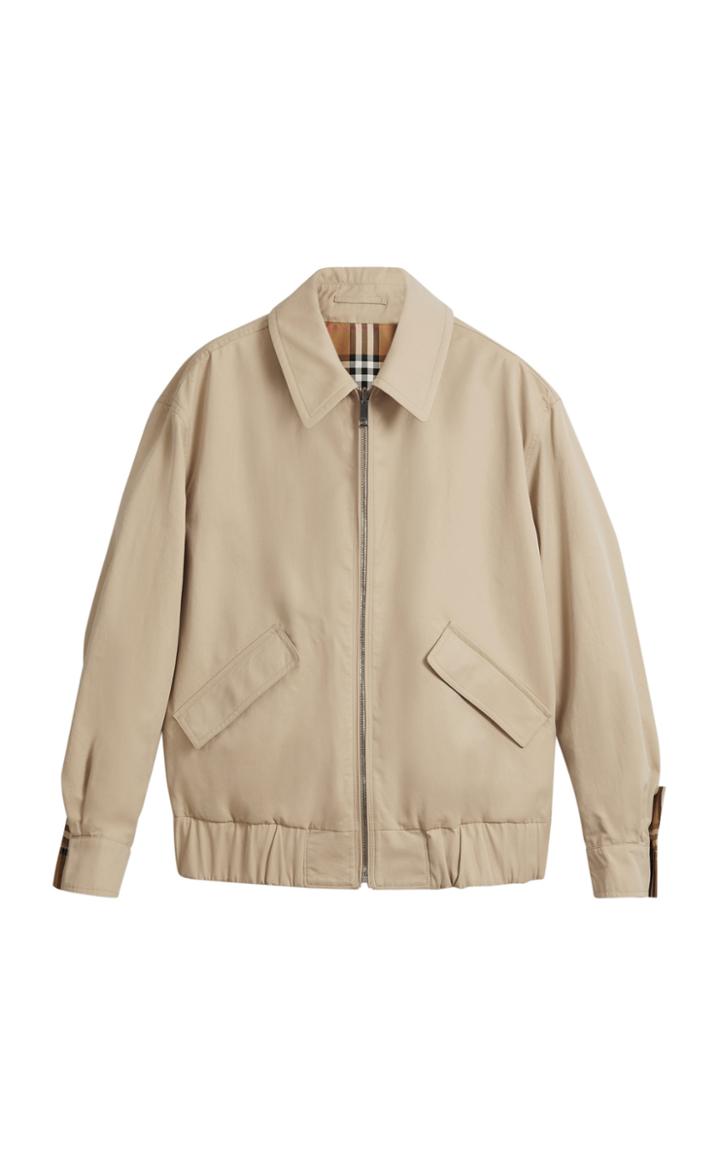 Burberry Reversible Collared Cotton Gabardine Rain Jacket