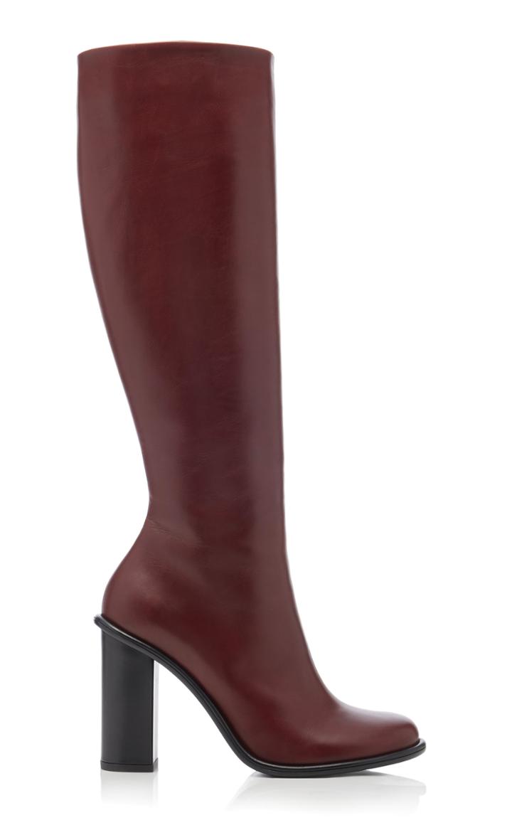 Marina Moscone Block-heel Tall Leather Boots
