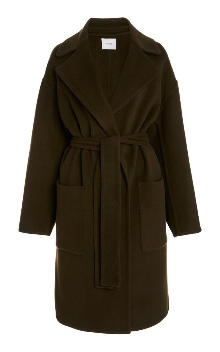 Moda Operandi Vince Belted Wool-blend Wrap Coat