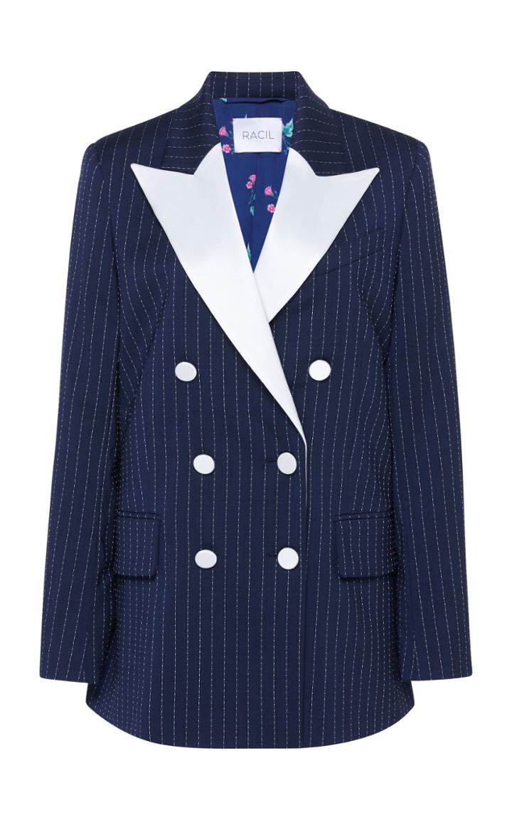 Racil Casablanca Double Breasted Wool Blazer