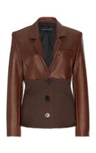 Michael Lo Sordo Ribbed Hybrid Leather Blazer