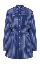 Prada Contrast Striped Cotton Button Down Shirt