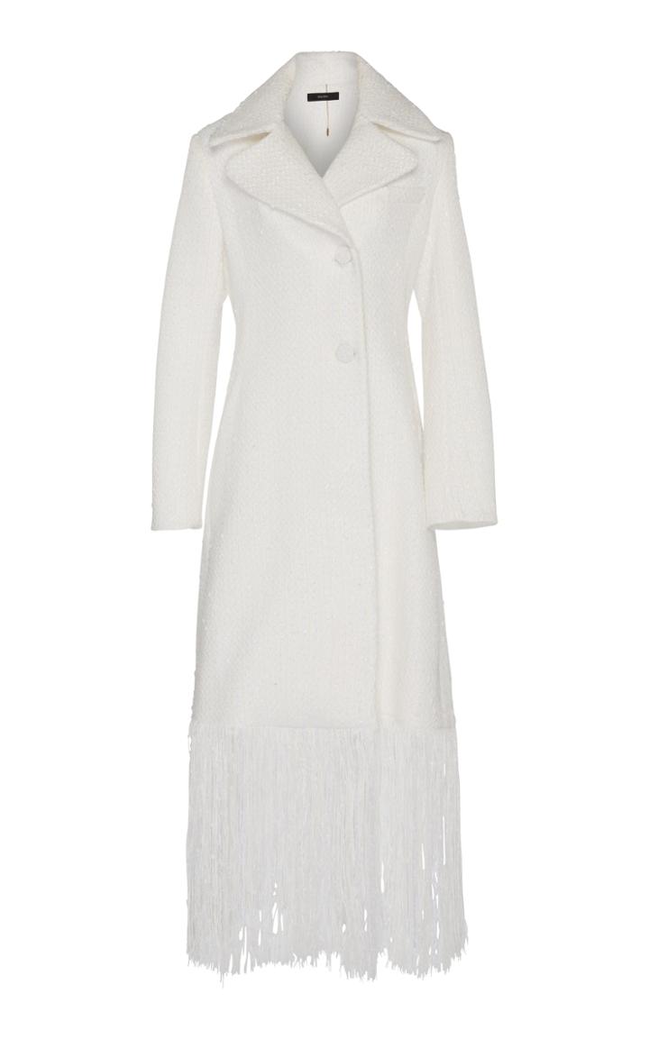 Ellery Tin Can Fringed Slim Line Coat