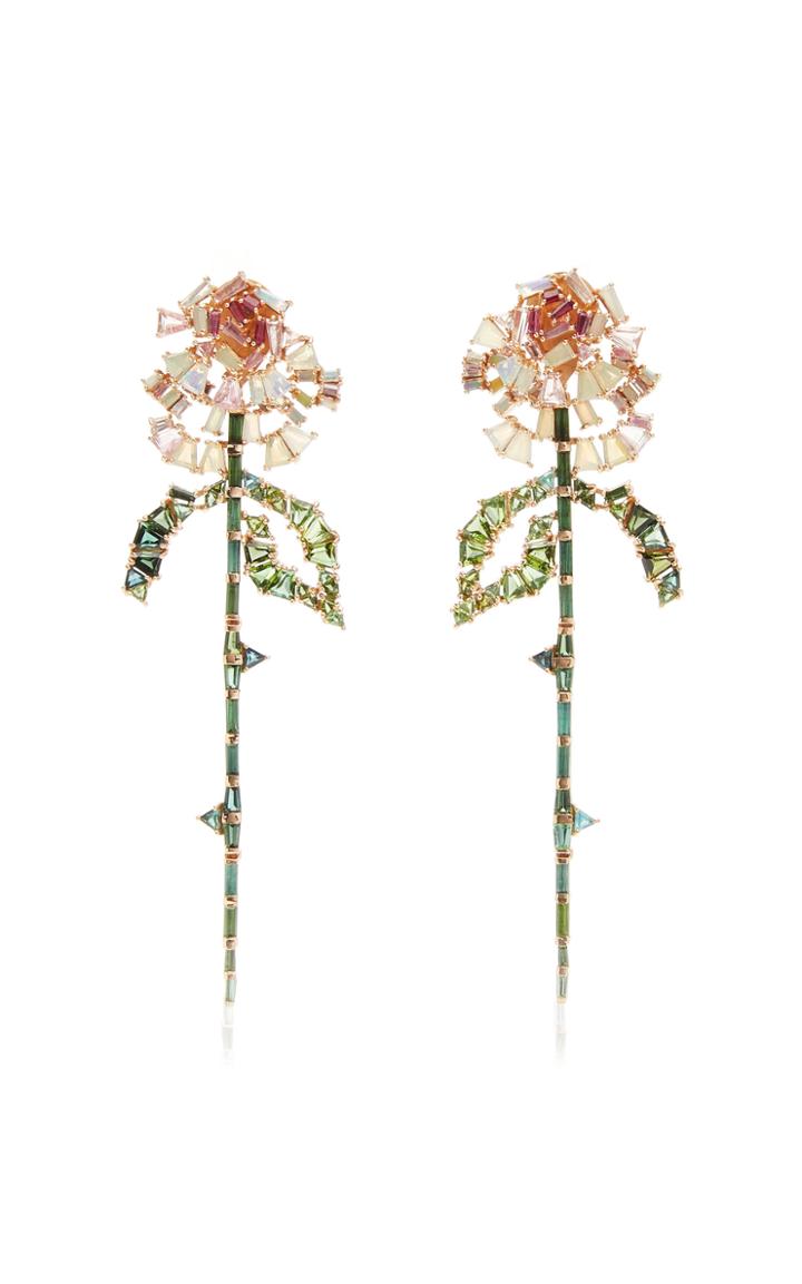 Moda Operandi Nak Armstrong Rose And Stem Earrings