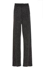 Balmain Crystal Detail Wide-leg Jersey Pants