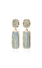 Sheryl Lowe 14k Gold, Diamond And Opal Earrings