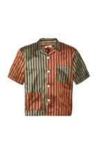Bode Duo Tone Silk Stripe Louie Shirt