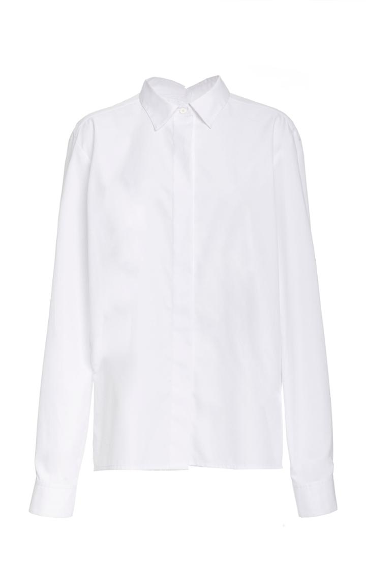 Moda Operandi Dion Lee Collarless Poplin Top