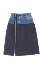 Maison Margiela Denim Waistband Striped Mini Skirt