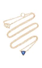 Shahla Karimi Trillion 14k Gold Sapphire Necklace