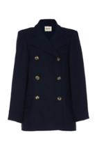 Khaite Clara Double Breasted Tweed Coat