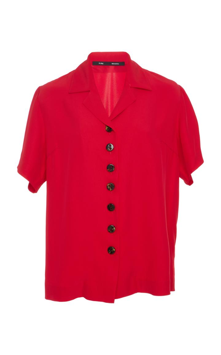 Bouguessa Crepe Button Down Shirt