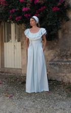 Moda Operandi Luisa Beccaria Striped Cotton-blend Maxi Dress