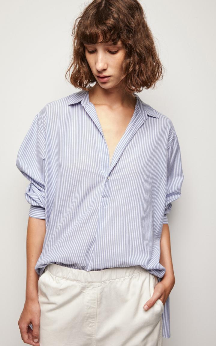 Moda Operandi Nili Lotan Striped Cotton Poplin Shirt