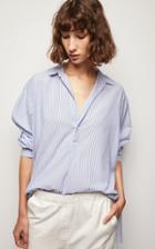 Moda Operandi Nili Lotan Striped Cotton Poplin Shirt