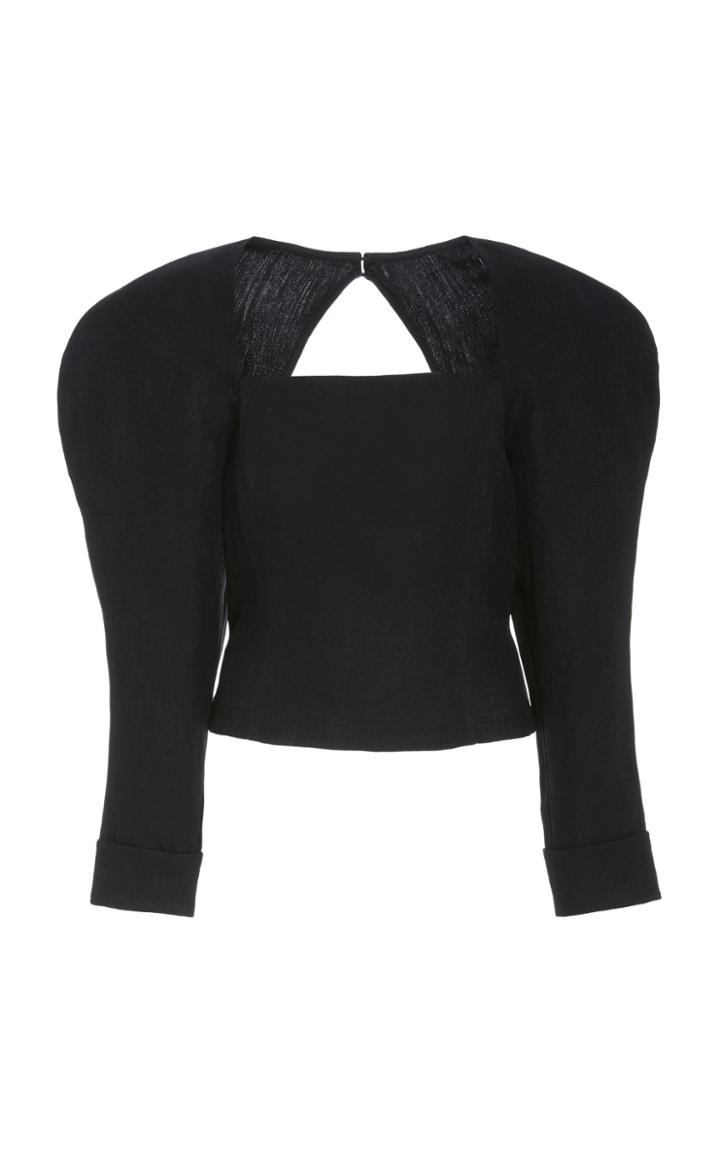 Moda Operandi Mara Hoffman Naida Puffed-sleeve Hemp Top