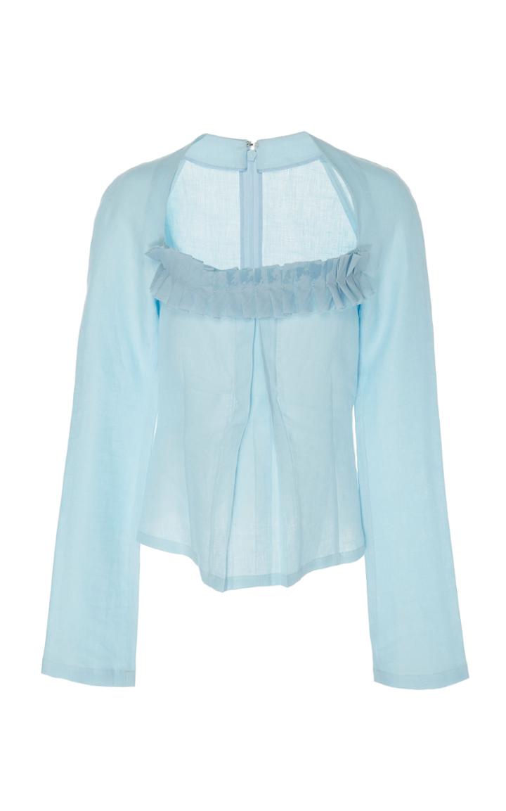 Tome Square Neck Linen Corset Top
