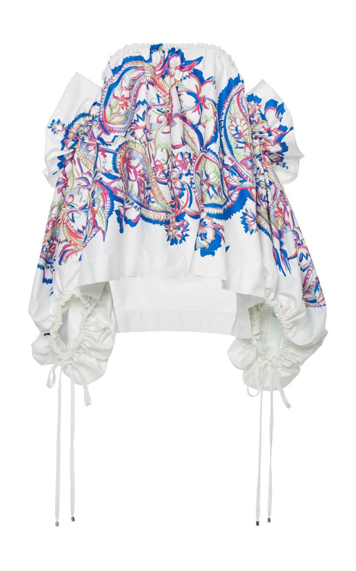 Prabal Gurung Off Shoulder Blouson Sleeve Top