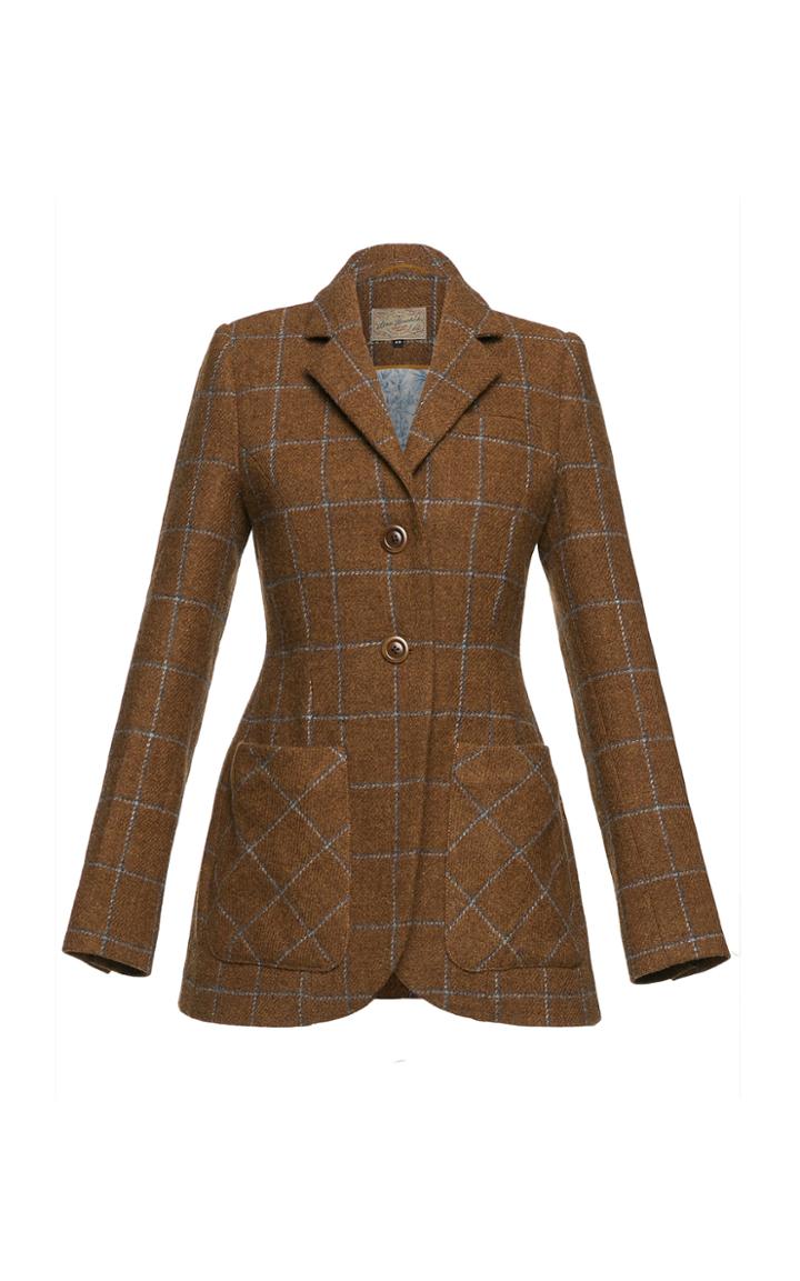 Lena Hoschek Granpa Checked Wool Blazer Jacket