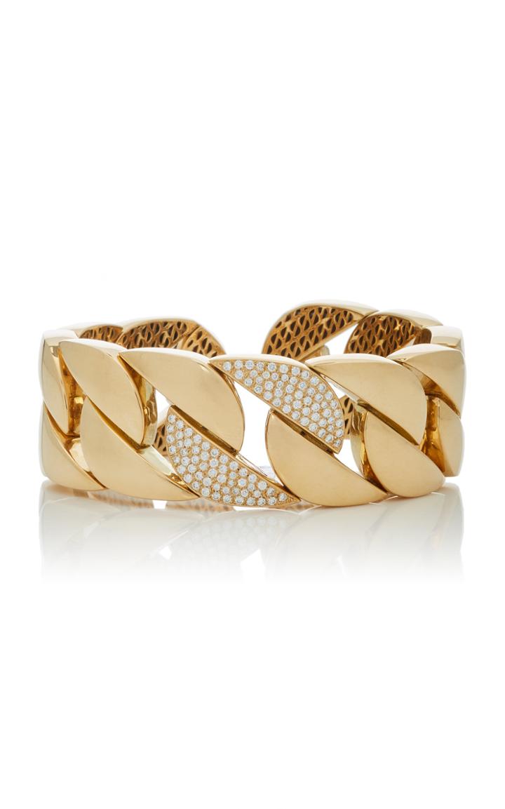 Giovane 18k Gold And Diamond Chain Link Bracelet