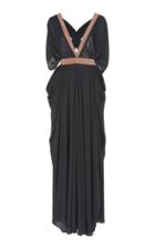 Maison Rabih Kayrouz Draped Charmeuse Evening Dress