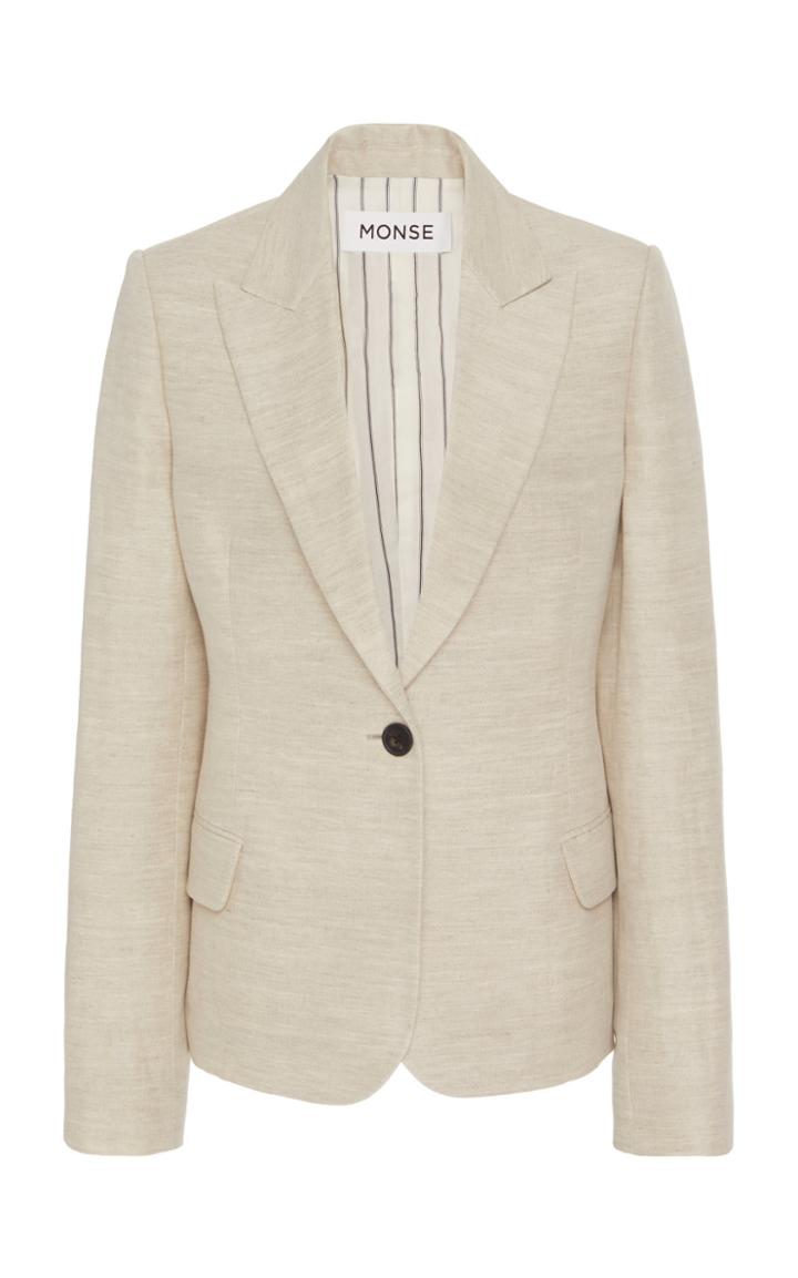 Moda Operandi Monse Linen-blend Single Button Blazer Size: 0