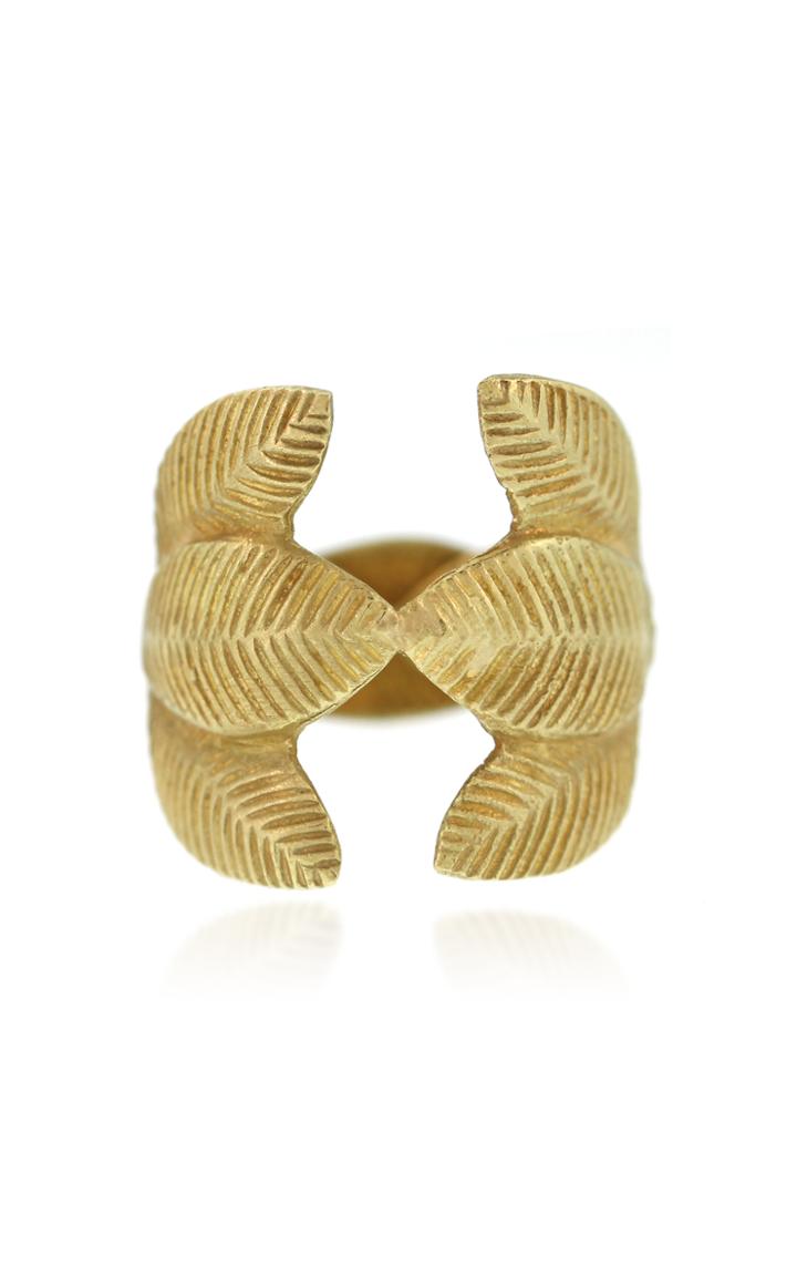 Lfrank Lotus Leaf 18k Yellow Gold Ring