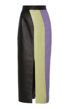 Matriel Faux Leather Pencil Skirt In Multi