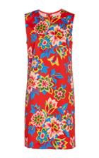 Carolina Herrera Floral-print Stretch-cotton Sheath Dress