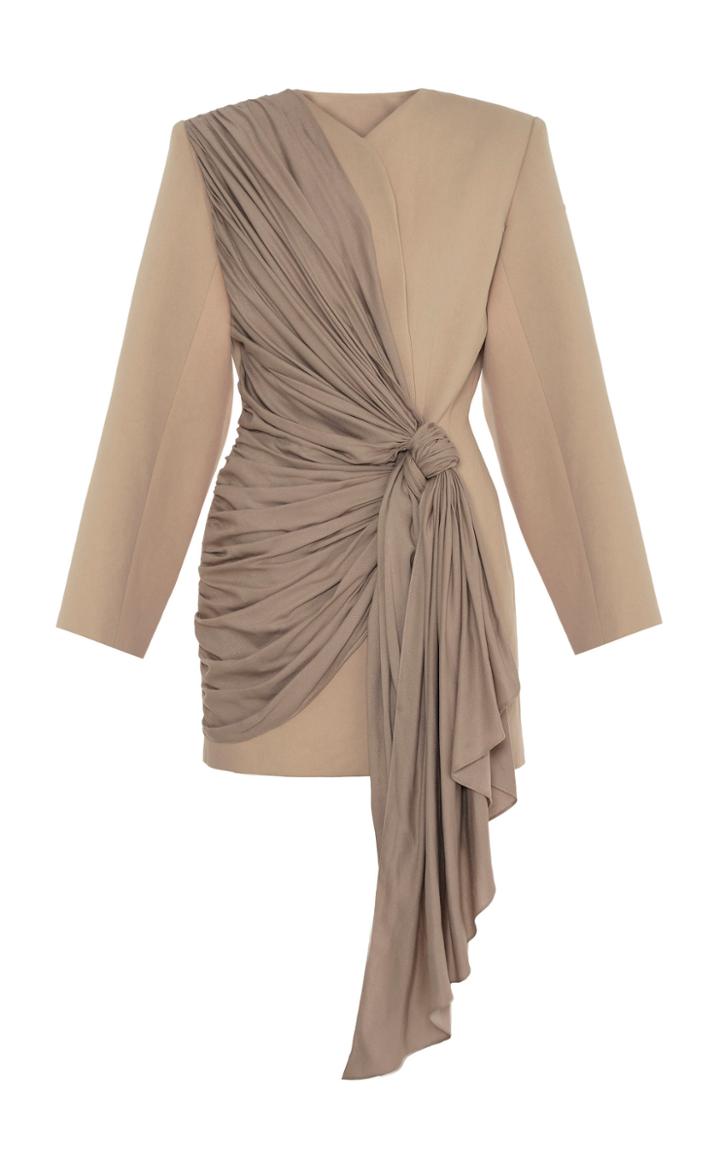 Lado Bokuchava Draped Cotton Blazer