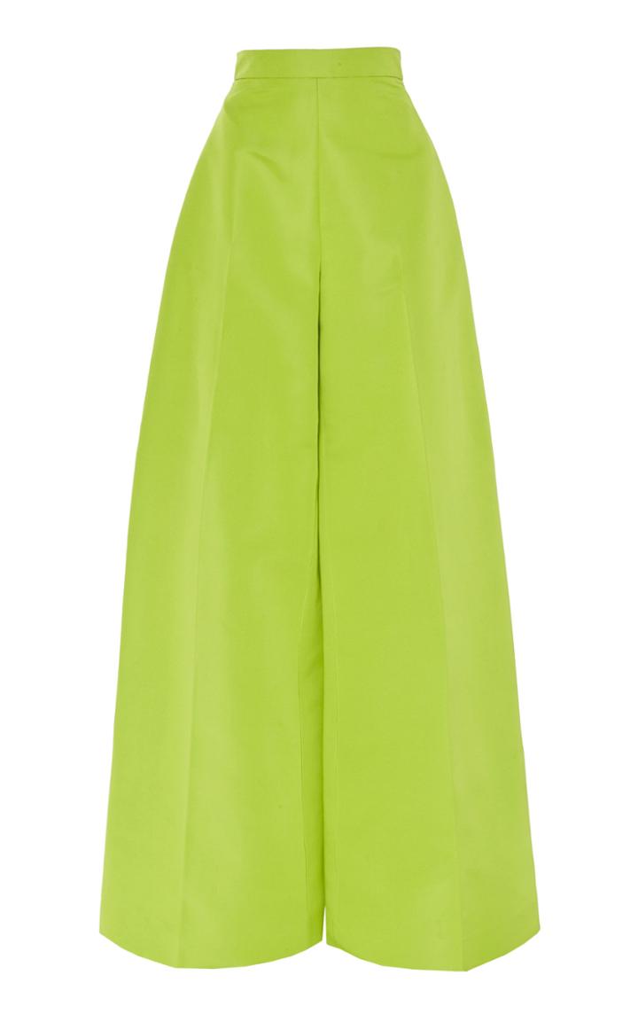 Christian Siriano Wide Leg Silk Trousers